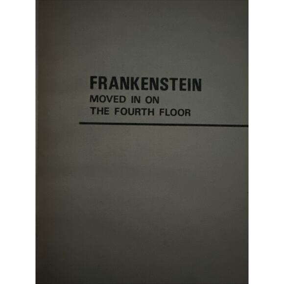 Frankenstein Moved in on the Fourth Floor Elizabeth Levy, 1979 First Edition HC - Picture 2 of 7